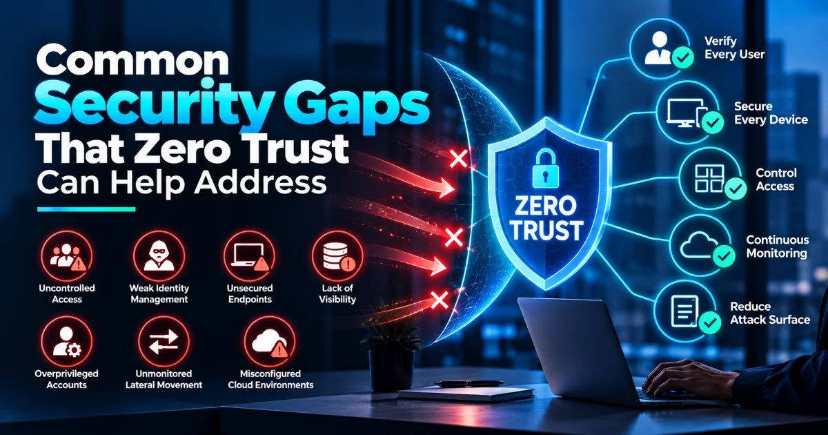 Common security gaps addressed by Zero Trust