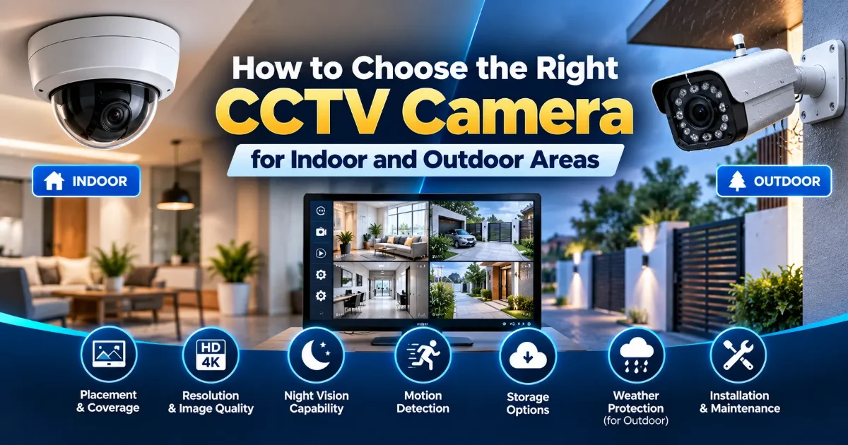 How to Choose the Right CCTV Camera for Indoor and Outdoor Areas