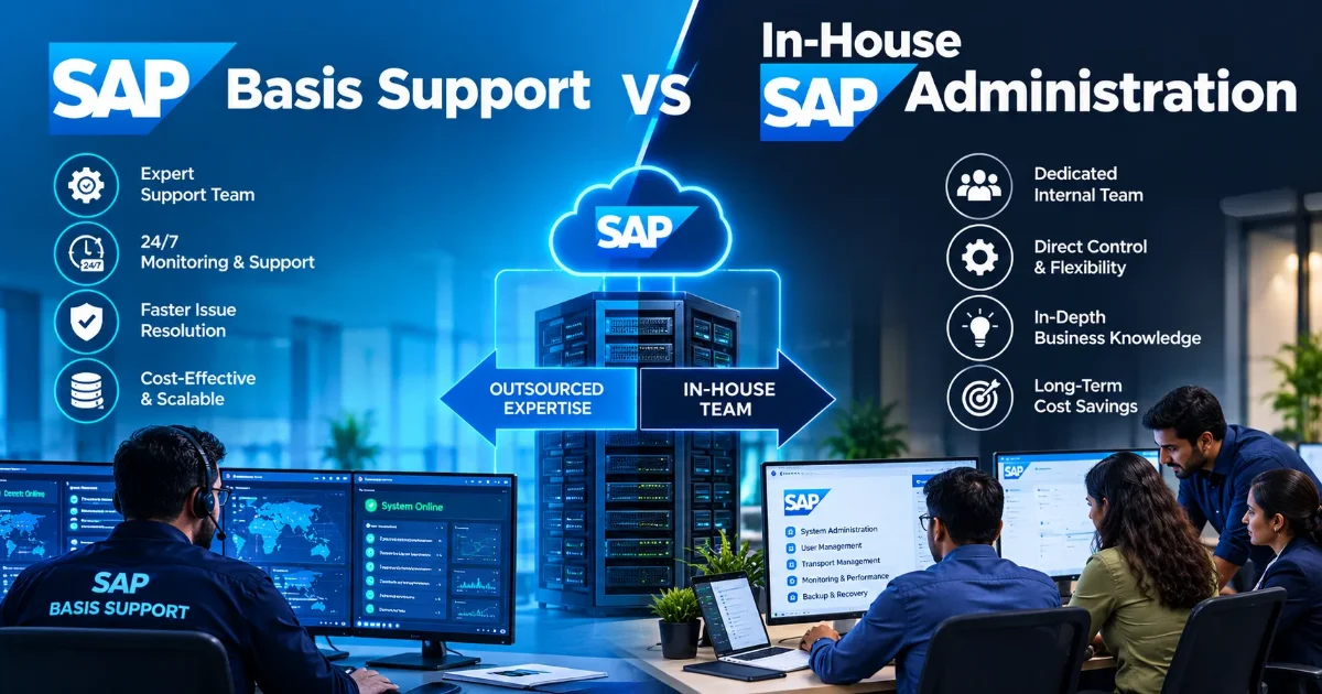 SAP Basis Support vs In-House SAP Administration comparison